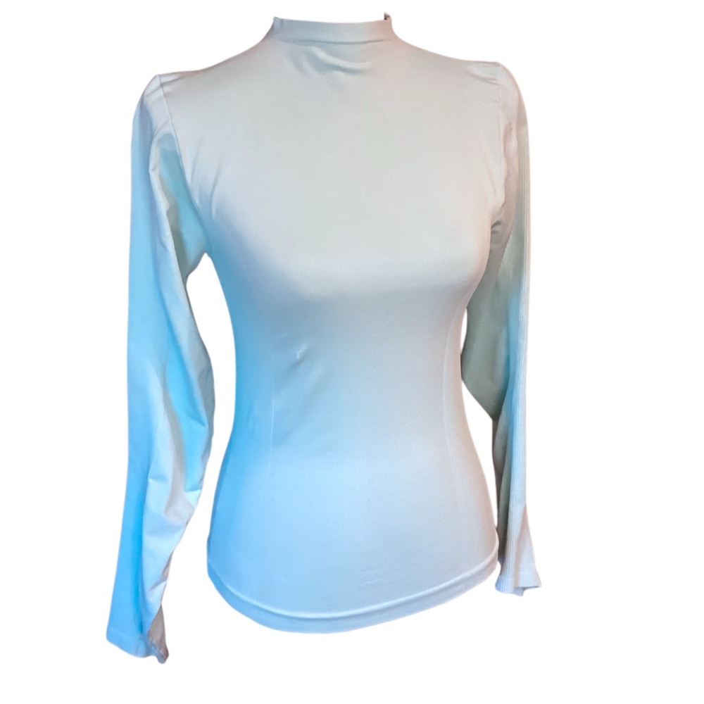 Patagonia waterGIRL Rash Guard Top Aqua Blue Long Sleeve Surf Swim Women’s Large